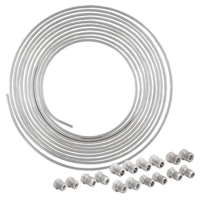 3/16" x 25 | Stainless Steel Brake Line Kit | 16 SAE Thread Fittings - 4LifetimeLines