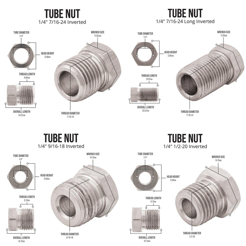 1/4" x 25 | Stainless Steel Brake Line & Fitting Kit - 4LifetimeLines