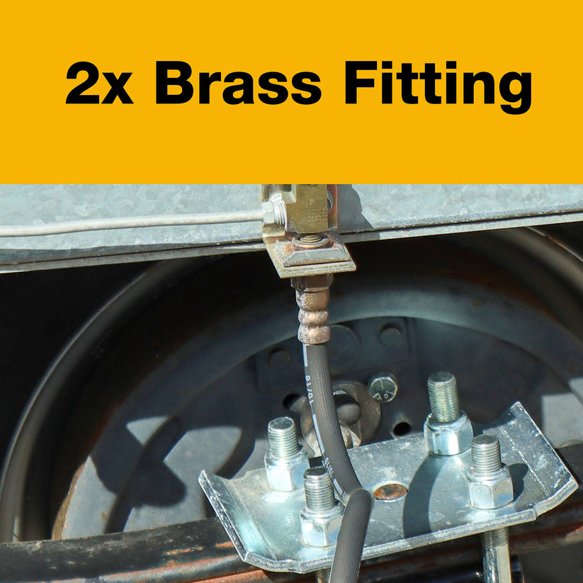 Rubber Brake Hose, 3/16" x 18", FF, 3/8-24