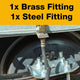Rubber Brake Hose, 3/16" x 18", MF Swivel, 3/8-24