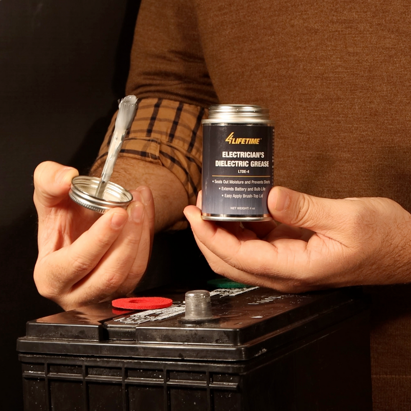 Dielectric Grease and Battery Terminal Washers Kit - 4oz Grease, 30 Washers