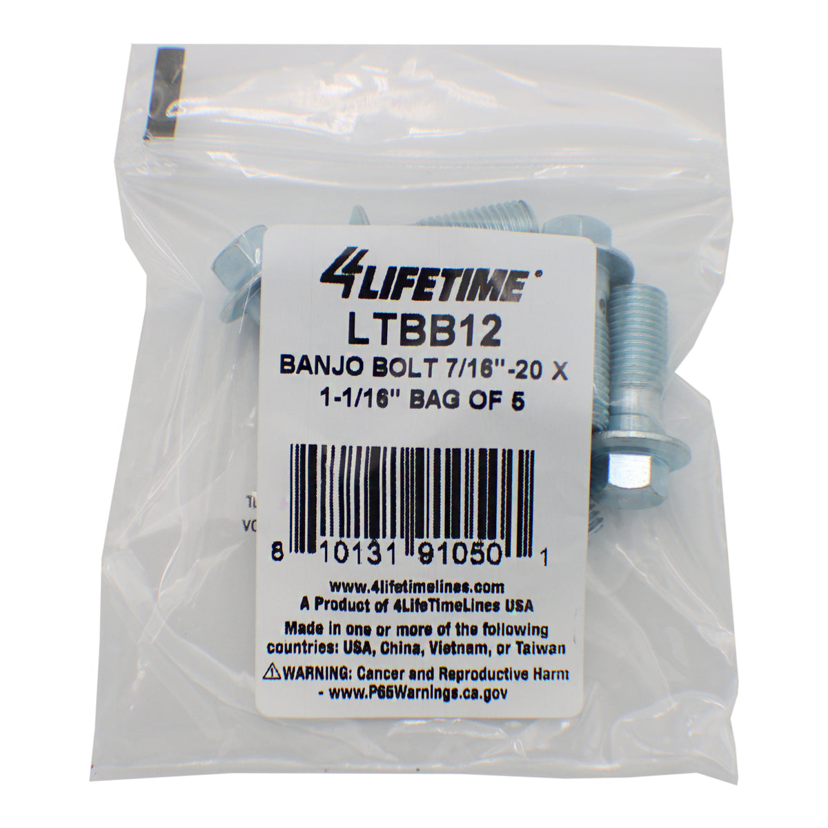 Brake Line Fitting Banjo Bolt - 4LifetimeLines LTBB12