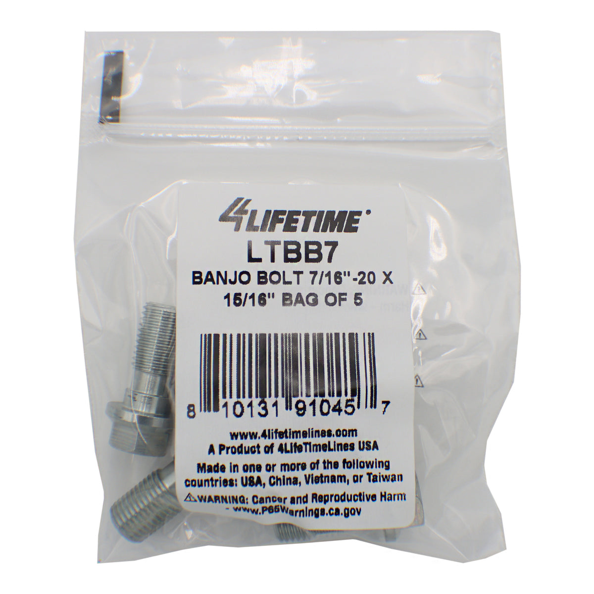 Brake Line Fitting Banjo Bolt - 4LifetimeLines LTBB7