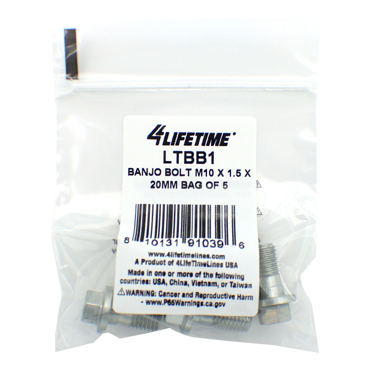 Brake Line Fitting Banjo Bolt - 4LifetimeLines LTBB1