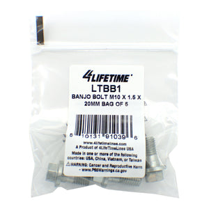 Banjo Bolt, M10 x 1.5 x 20mm, Bag of 5