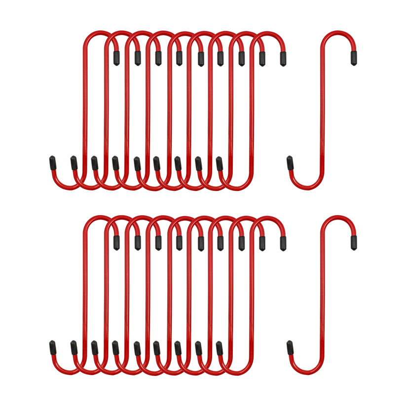 Red Powder-Coated Brake Caliper Hanger Hooks - Pack of 20