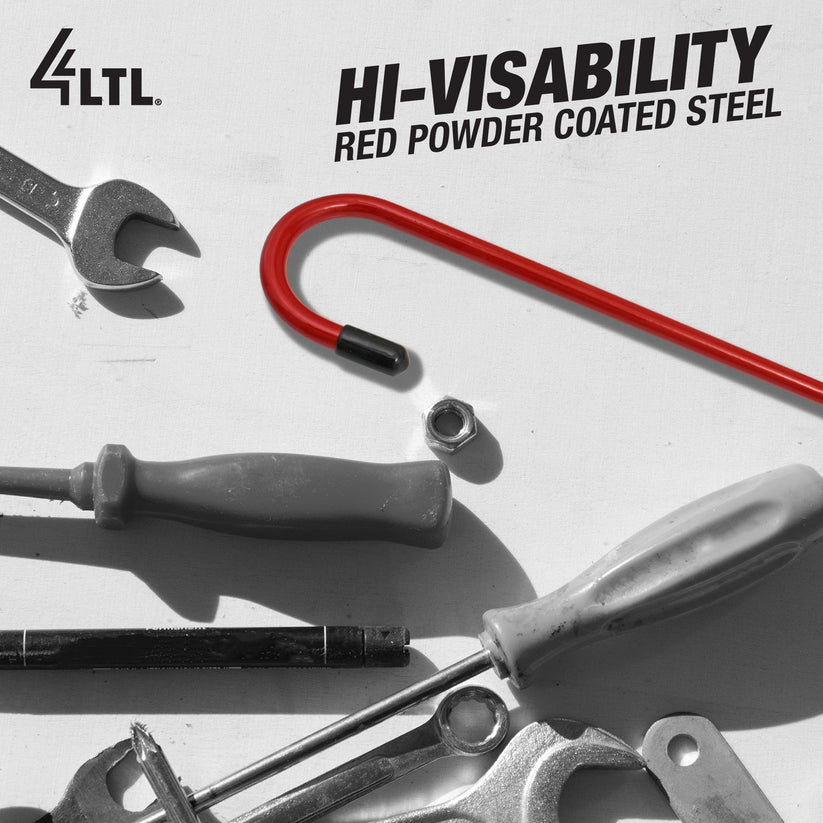 Red Powder-Coated Brake Caliper Hanger Hooks - Pack of 20