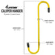 Yellow Powder-Coated Brake Caliper Hanger Hooks - Pack of 20