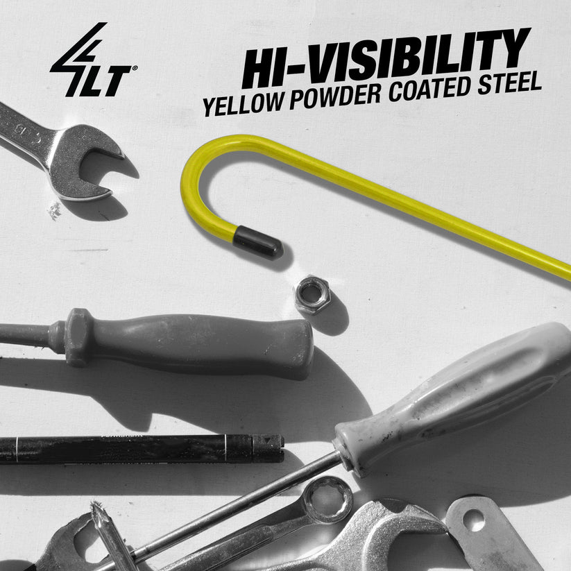 Yellow Powder-Coated Brake Caliper Hanger Hooks - Pack of 20