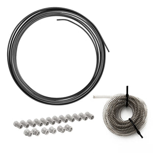 1/4" x 25 ft PVF-Coated Steel Brake Line Kit with 8 ft Gravel Guard