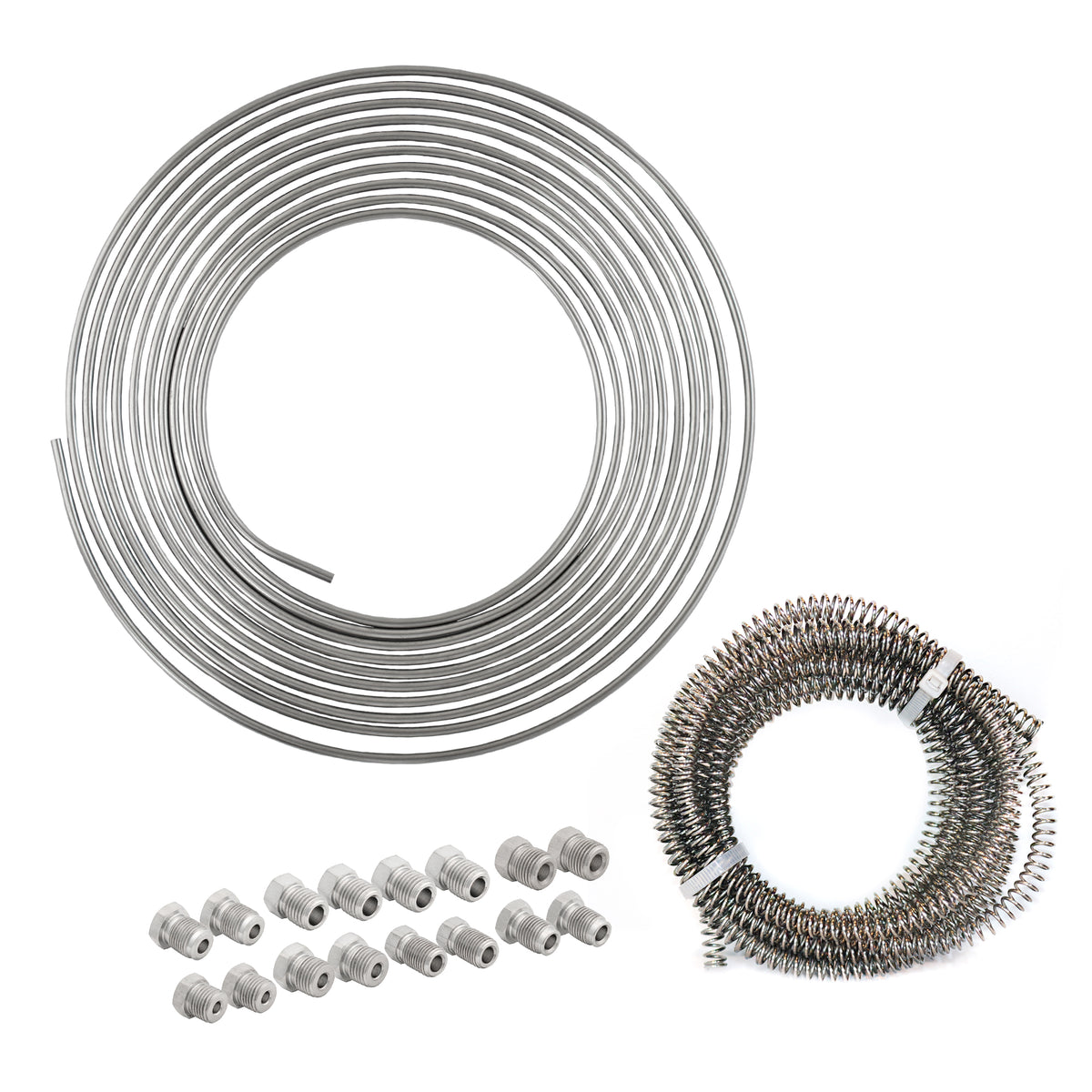 Stainless Steel Brake Line Kit 3/16" 25' - 4LifetimeLines LTSC325KITGG