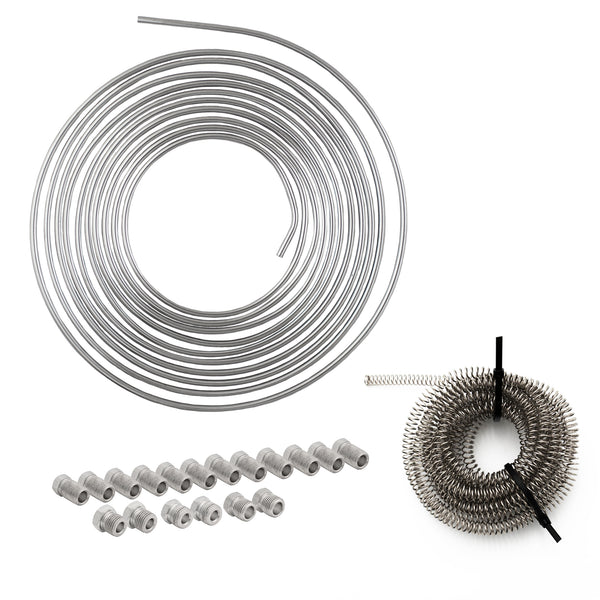 Stainless Steel Brake Line Kit 1/4" 25' - 4LifetimeLines LTSC425KITGG