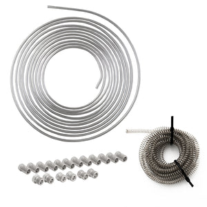 1/4" x 25 ft Stainless Steel Brake Line Kit with 8 ft Gravel Guard