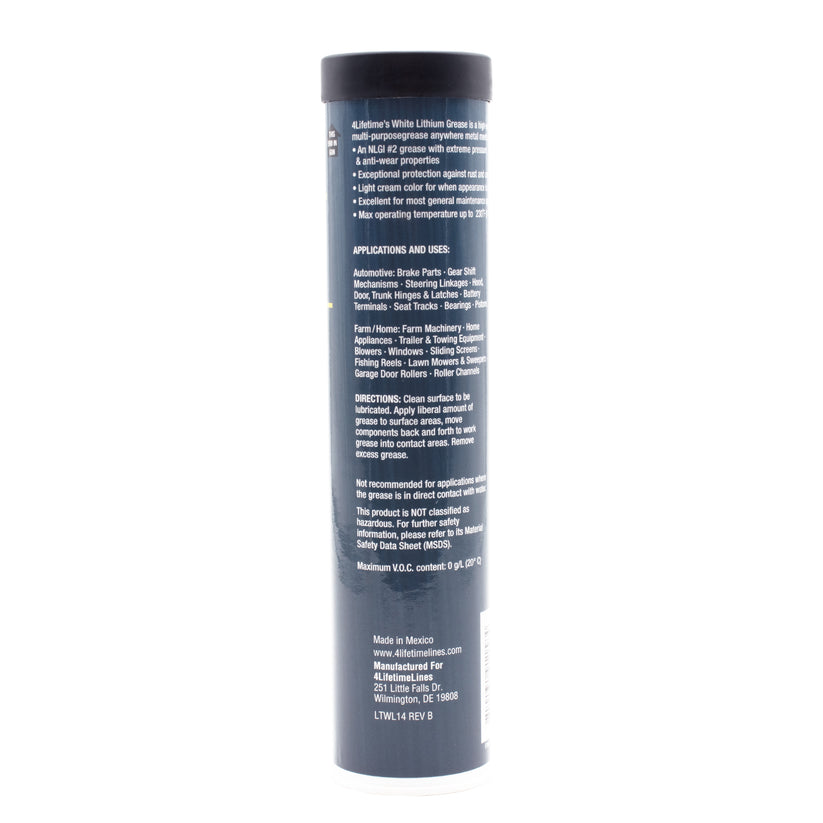 White Lithium Grease, Cartridge, 14 oz