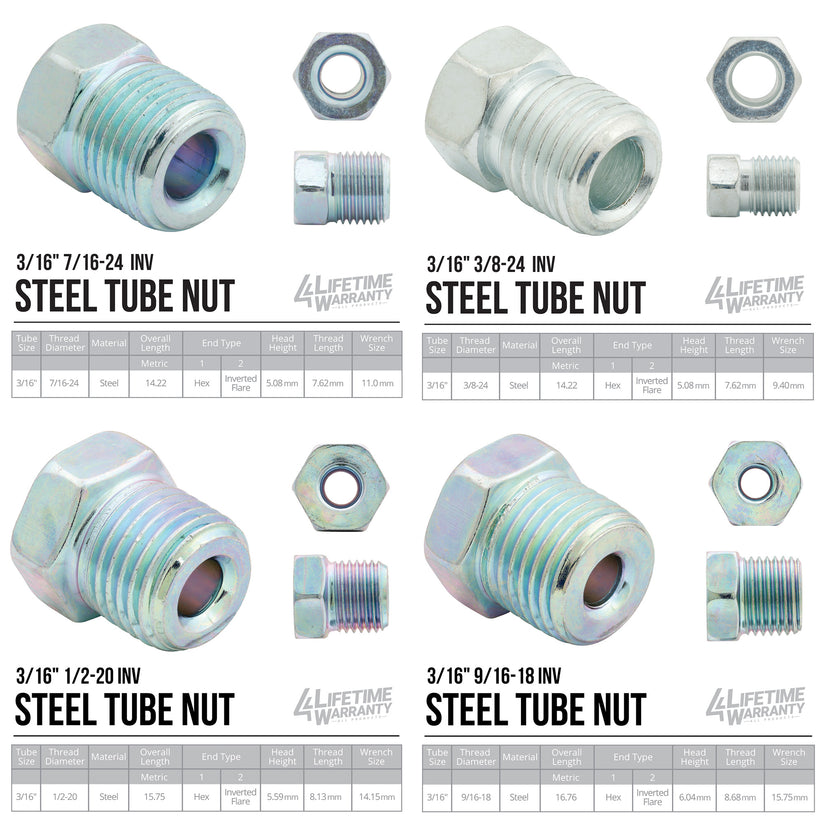 3/16" x 25 | Coper Coated Steel Tubing Coil and Fitting Kit
