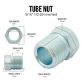 5/16" (1/2-20 I) | Tube Nut | 10ct - 4LifetimeLines