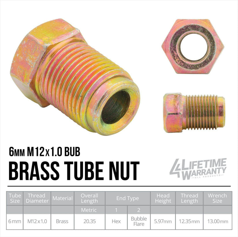 6mm (M12x1.0 B) | Tube Nut | 10ct - 4LifetimeLines