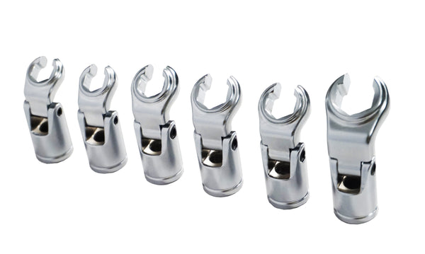 Crowfoot Flare Nut Wrench Set | 3/8" Drive | 6-Piece SAE (3/8"–3/4")