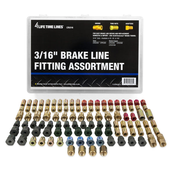 3/16" Brake Line Fitting Assortment | 24 SKU