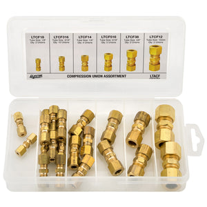 Solid Brass Compression Fitting Union Assortment