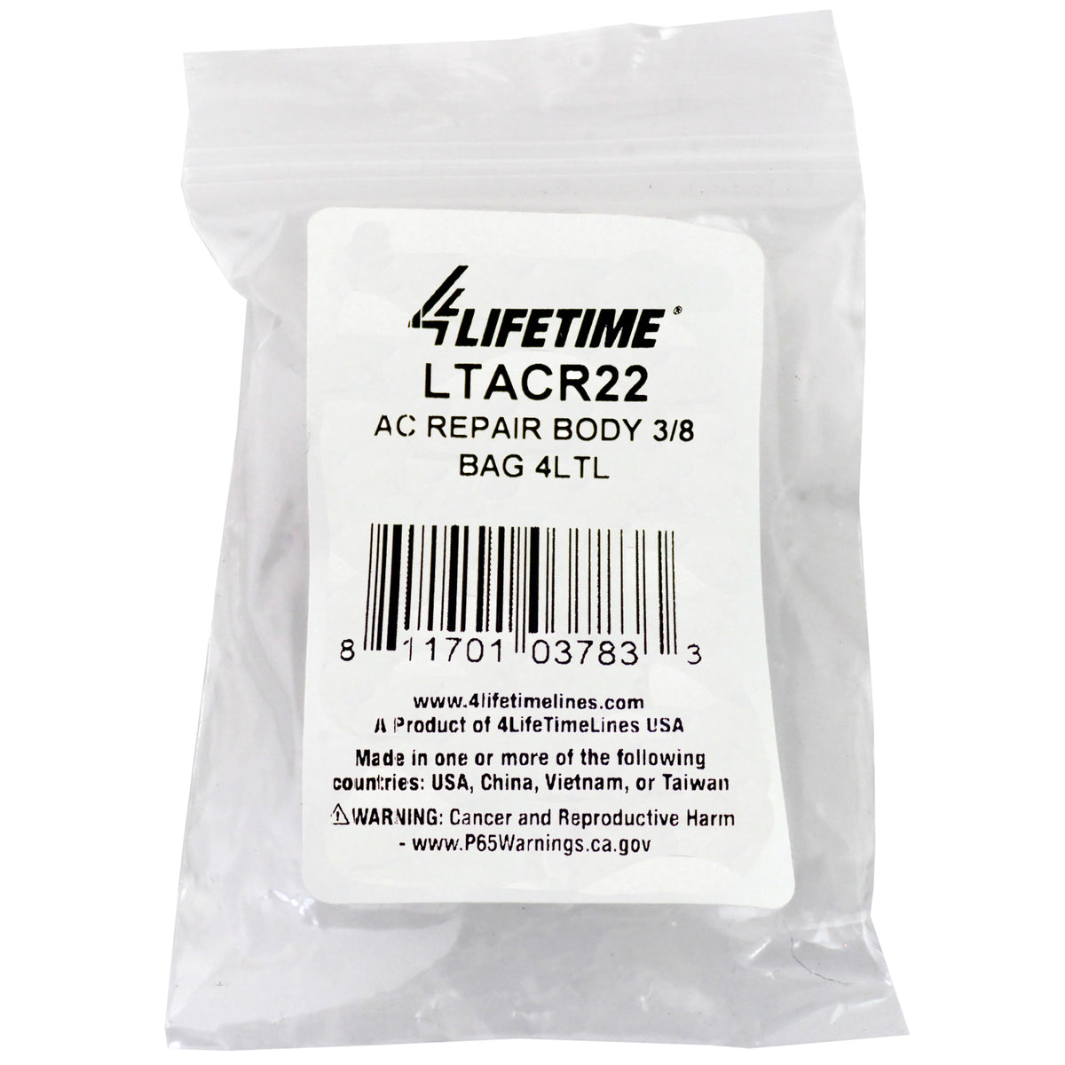 A/C Repair Line 3/8" Repair Union Body - 4LifetimeLines LTACR22