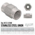 Stainless Steel Brake Line Fitting 6mm Union M12x1.0 - 4LifetimeLines LTBU10SS