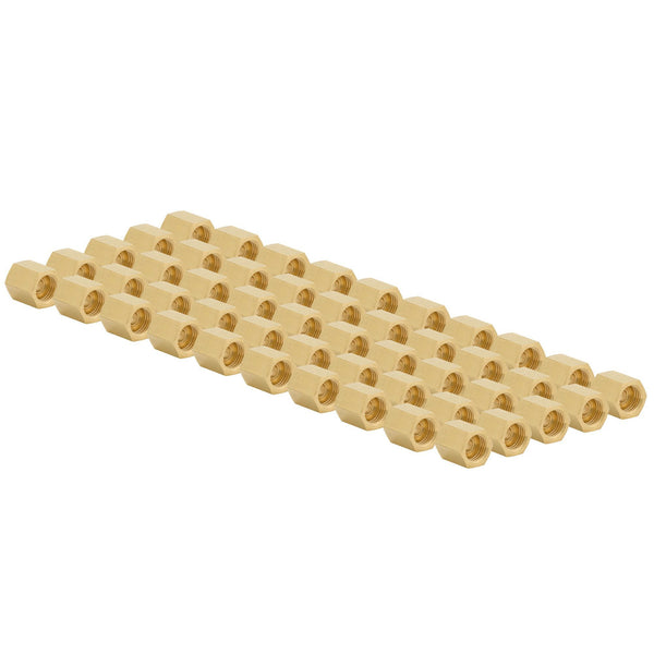 3/16" (3/8-24 Inverted) Brass Brake Line Union | 50ct