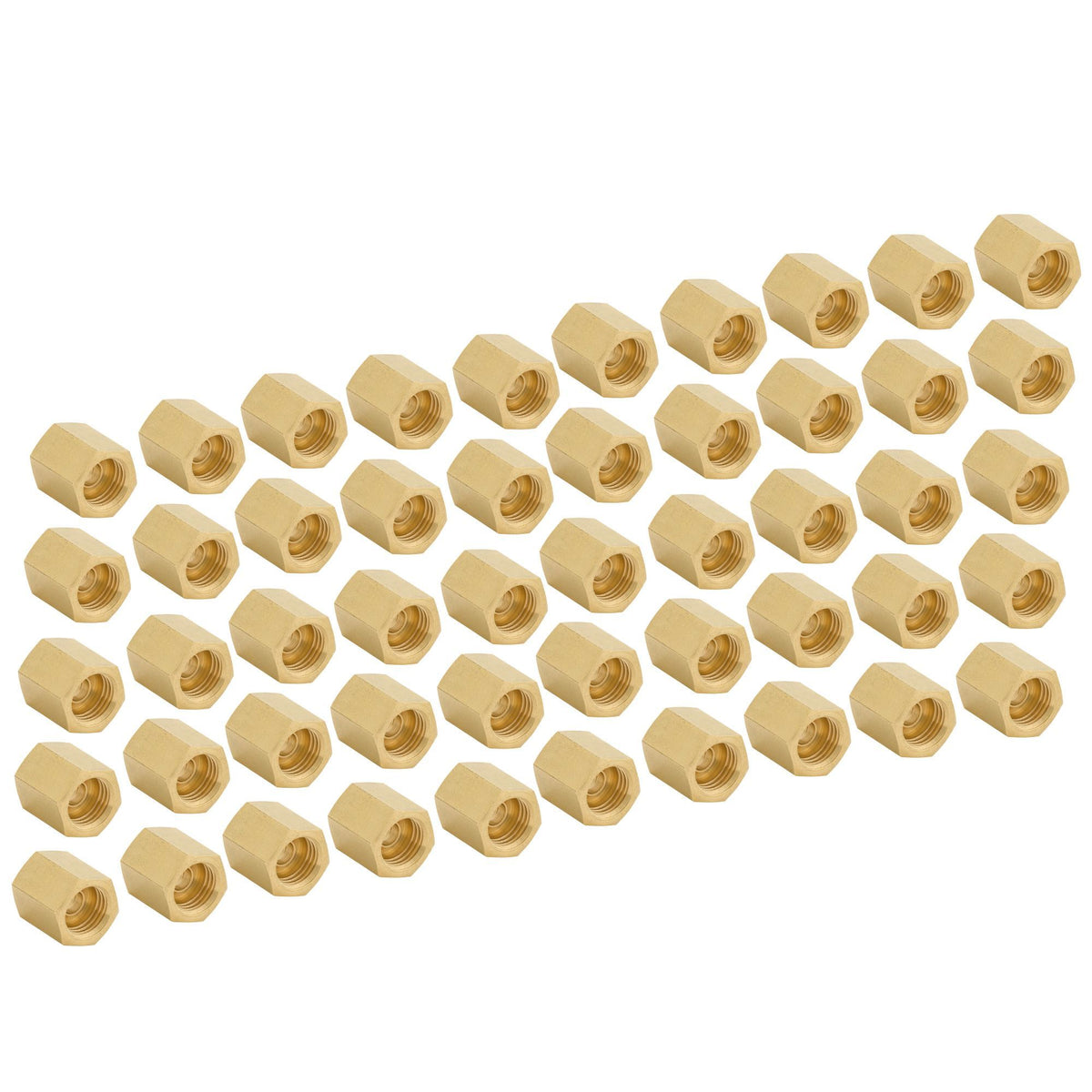 4LifetimeLines 3/16 (3/8-24 Inverted) Brass Brake Line Union, Coupler, Pack of 50 - 4LifetimeLines