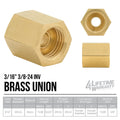 4LifetimeLines 1/4" Brake Line Replacement Union Kit, Brass Unions, Pack of 7 - 4LifetimeLines