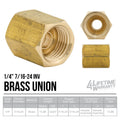 4LifetimeLines 12 Piece 1/4 (7/16-24 Inverted) Brake Line Fittings & Unions (12 Fittings, 8 Fittings, 4 Unions) - 4LifetimeLines