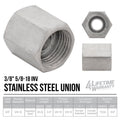 3/8" (5/8-18 Inverted) | Brake Line Union | Stainless Steel  | 10ct - 4LifetimeLines