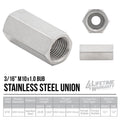 3/16 (M10x1.0 Bubble) | Brake Line Union |  Stainless Steel | 10ct - 4LifetimeLines