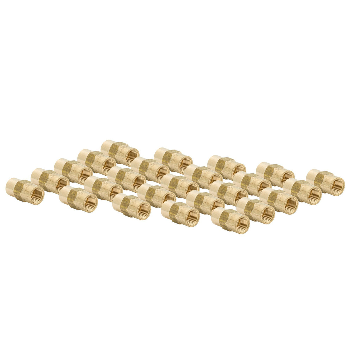 4LifetimeLines 3/16 (M10x1.0 Inverted) Brass Brake Line Union, Coupler, Pack of 50 - 4LifetimeLines