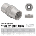 3/16" (M10x1.0 Inverted) | Stainless Steel Brake Line Union | 10ct - 4LifetimeLines