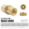 4LifetimeLines 3/16 (M10x1.0 Inverted) Brass Brake Line Union, Coupler, Pack of 50 - 4LifetimeLines