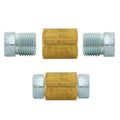 4LifetimeLines 12 Piece 1/4 (7/16-24 Inverted) Brake Line Fittings & Unions (12 Fittings, 8 Fittings, 4 Unions) - 4LifetimeLines