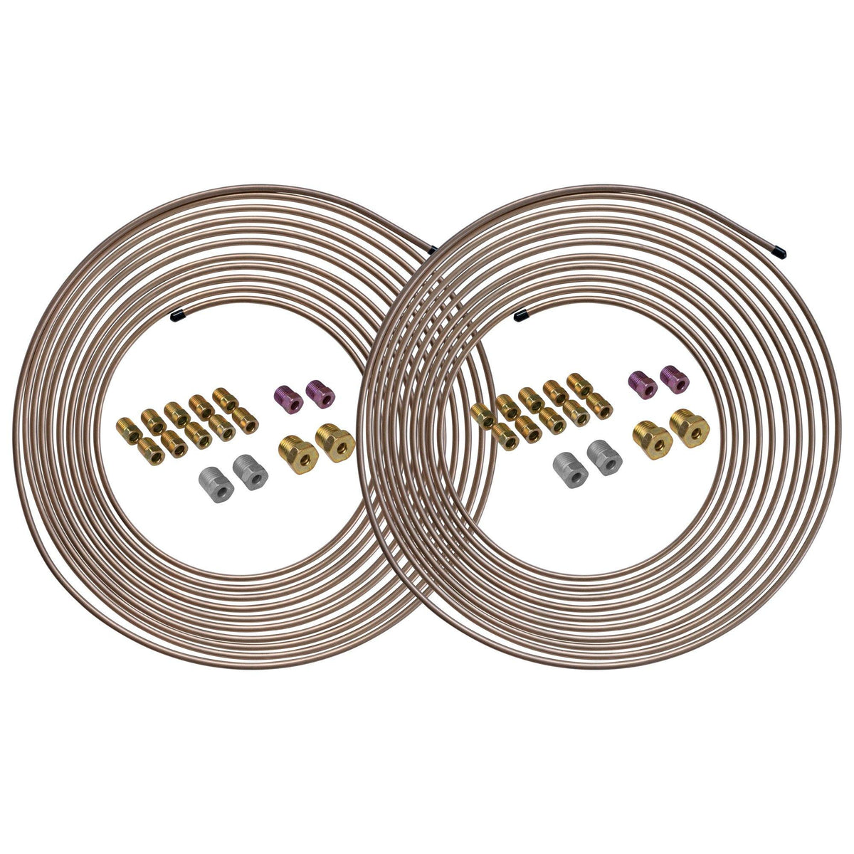 3/16" x 25' | Copper-Nickel Brake Line Tubing & Fittings | 2 Kits - 4LifetimeLines