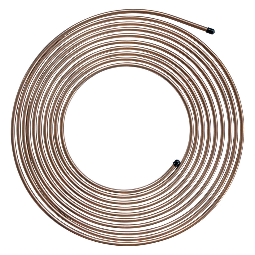 4LifetimeLines | 1/4" x 25 | Copper Nickel Alloy Brake Line Replacement Tubing Kit with Brake Line Clips | 18 Fittings Included | Inverted Flare | SAE Thread