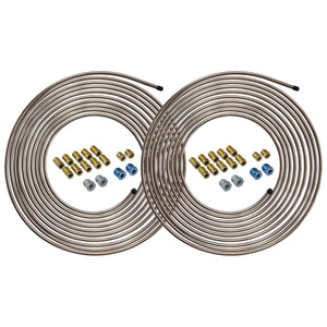 1/4" x 25 | Copper-Nickel Brake Line Tubing Coils and Fittings | 2 Kits - 4LifetimeLines