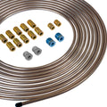 1/4" x 25 | Copper-Nickel Brake Line Tubing Coil and Fitting Kit - 4LifetimeLines