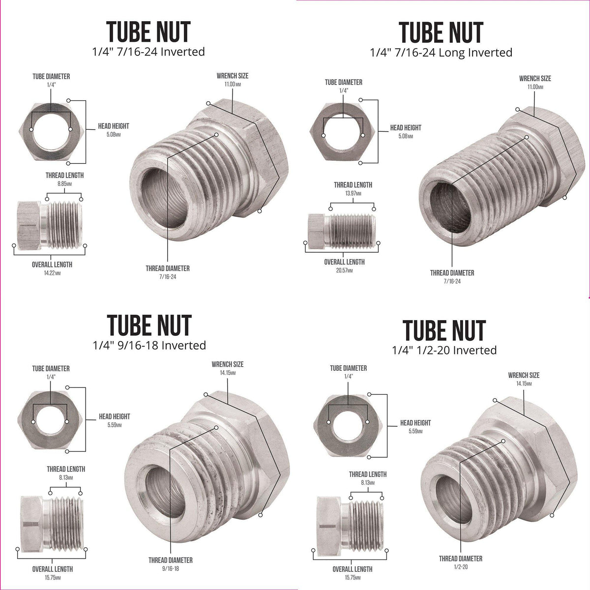 1/4" 25 ft Copper Nickel Brake Line Kit | 16 Stainless Steel Fittings - 4LifetimeLines
