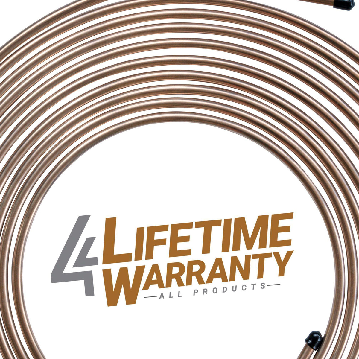3/16" & 1/4" x 25' | Copper-Nickel Brake Line Tubing Coil and Fitting Kits | 2 Kits - 4LifetimeLines