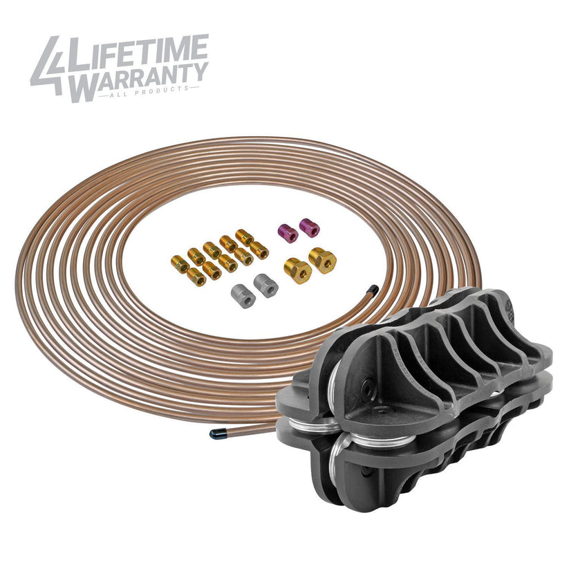 3/16" Copper Nickel 25 ft Brake Line Replacement Kit & Handheld Tubing Straightener - 4LifetimeLines