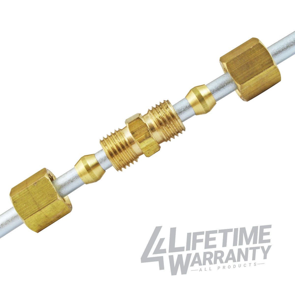 Brass compression union, 3/16, 50/Bag - 4LifetimeLines