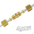 Brass compression union, 3/16, 50/Bag - 4LifetimeLines