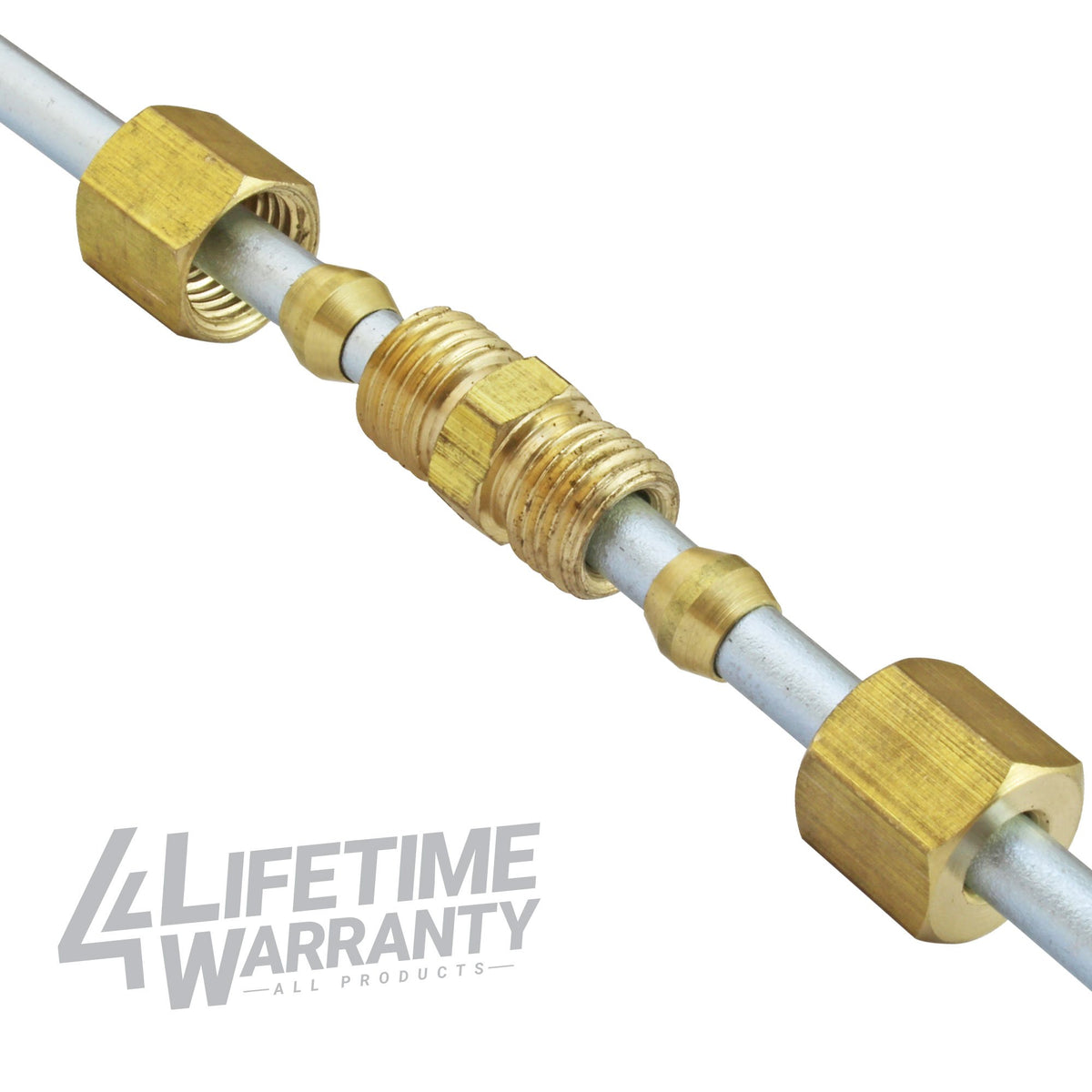Brass compression union, 3/16, 50/Bag - 4LifetimeLines