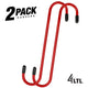 Red Powder-Coated Brake Caliper Hanger Hooks - Pack of 2