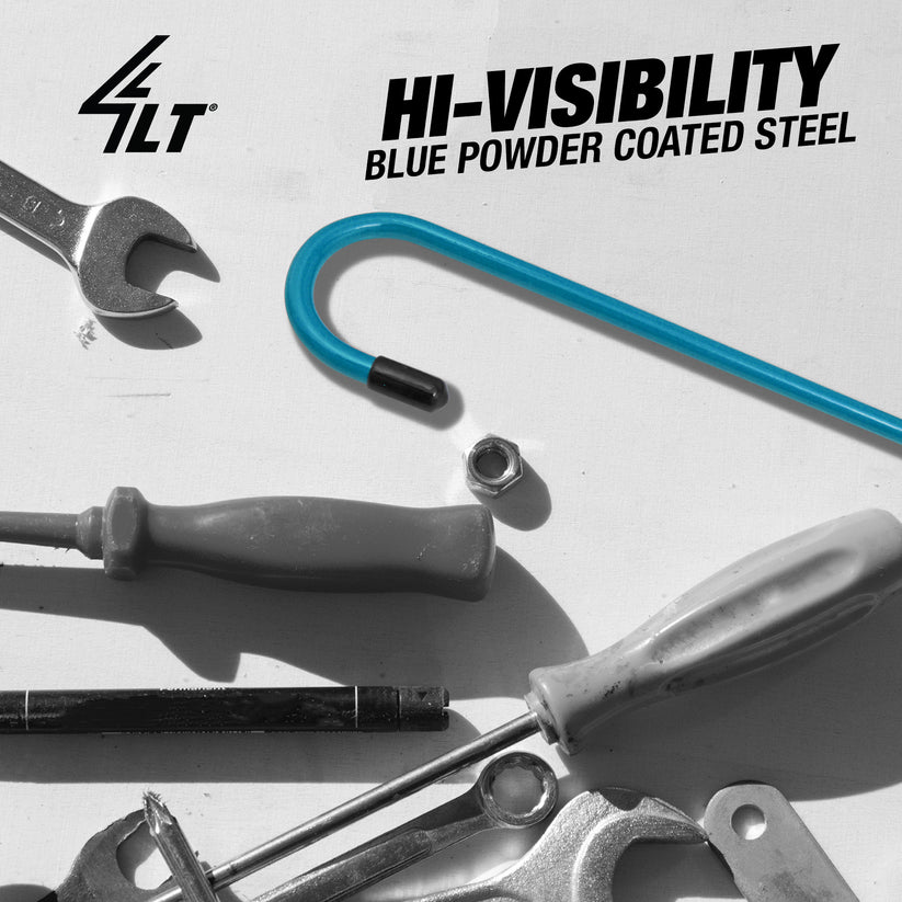 Blue Powder-Coated Brake Caliper Hanger Hooks - Pack of 8