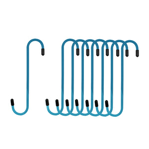 Blue Powder-Coated Brake Caliper Hanger Hooks - Pack of 8