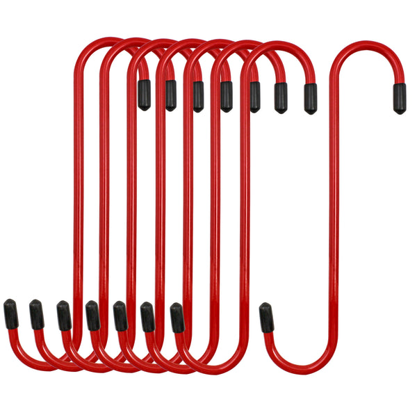 Red Powder-Coated Brake Caliper Hanger Hooks – 8 Pack